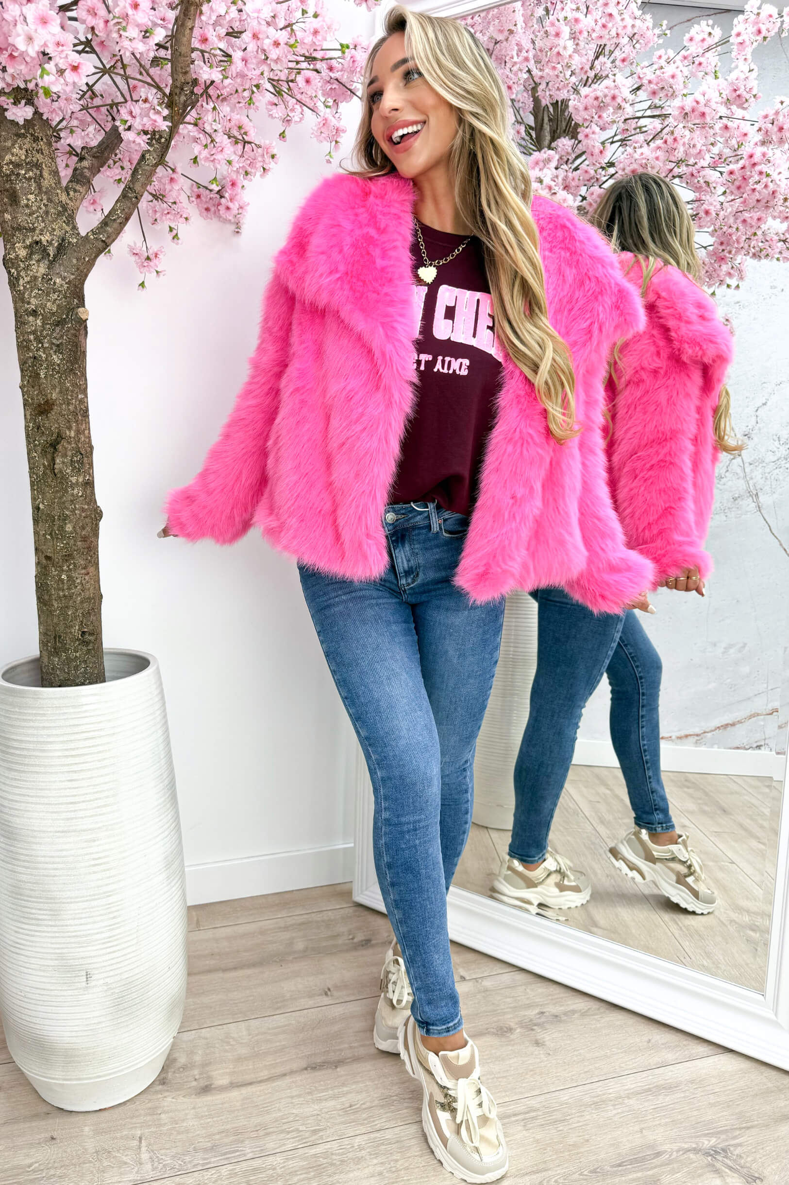 Giacca pelosa 9411 - Fucsia