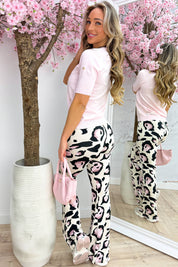 Golden heart glow topje - Lollypop roze