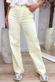 Everyday basic straight leg jeans - Geel