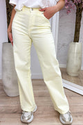 Everyday basic straight leg jeans - Yellow