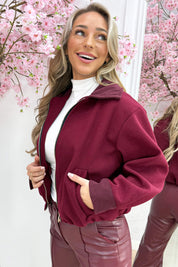 Corduroy vilt bomber - Bordeaux