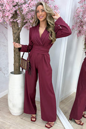 In charge jumpsuit - Bordeaux