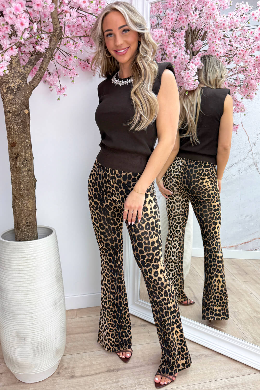 Diamond statement topje - Bruin