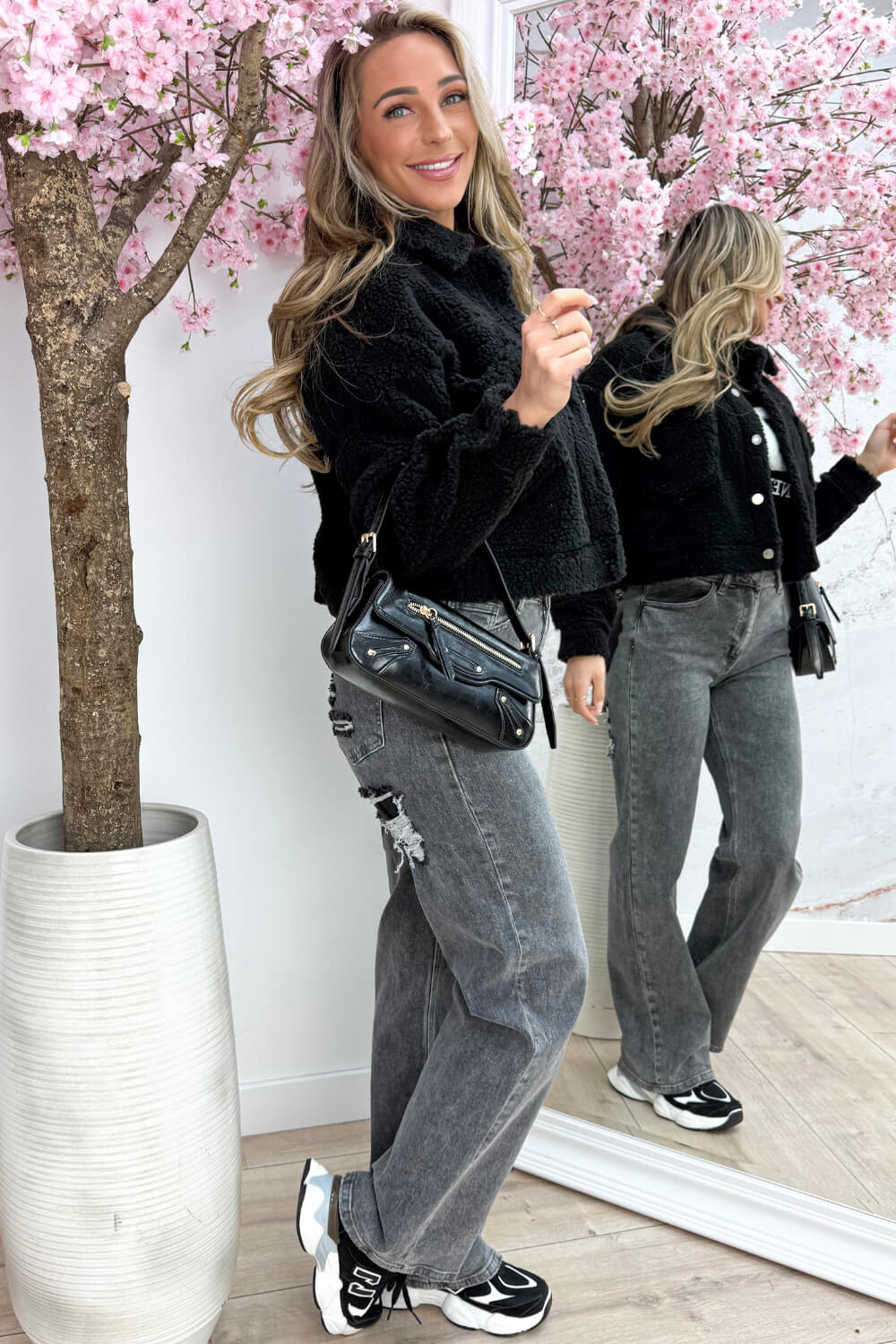 Teddy lover jacket - Zwart