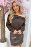 Pull à épaules dénudées Season of Diamonds - Marron