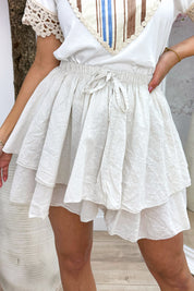 Flirty layered skort - Beige
