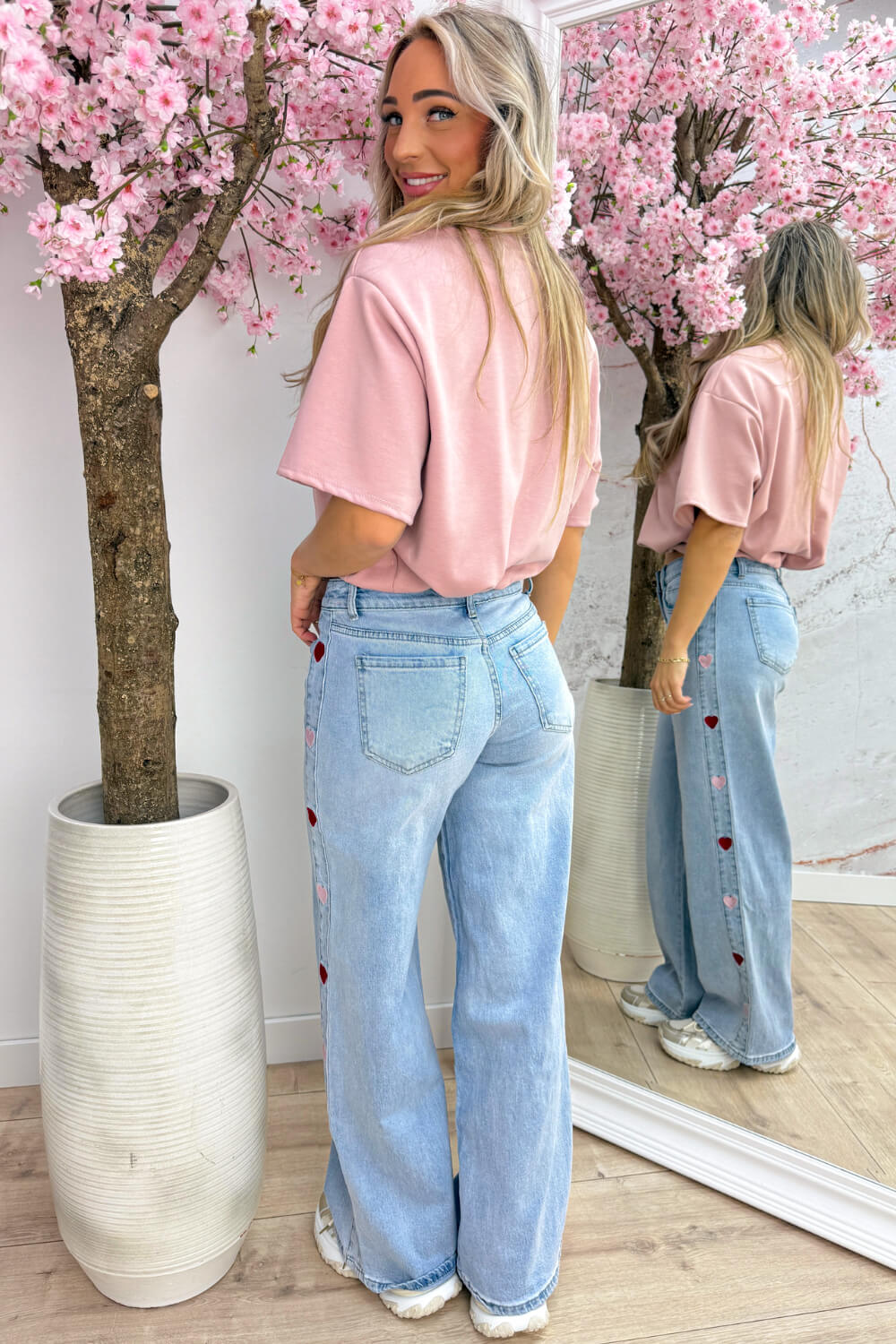 Basic puff topje - Oud roze