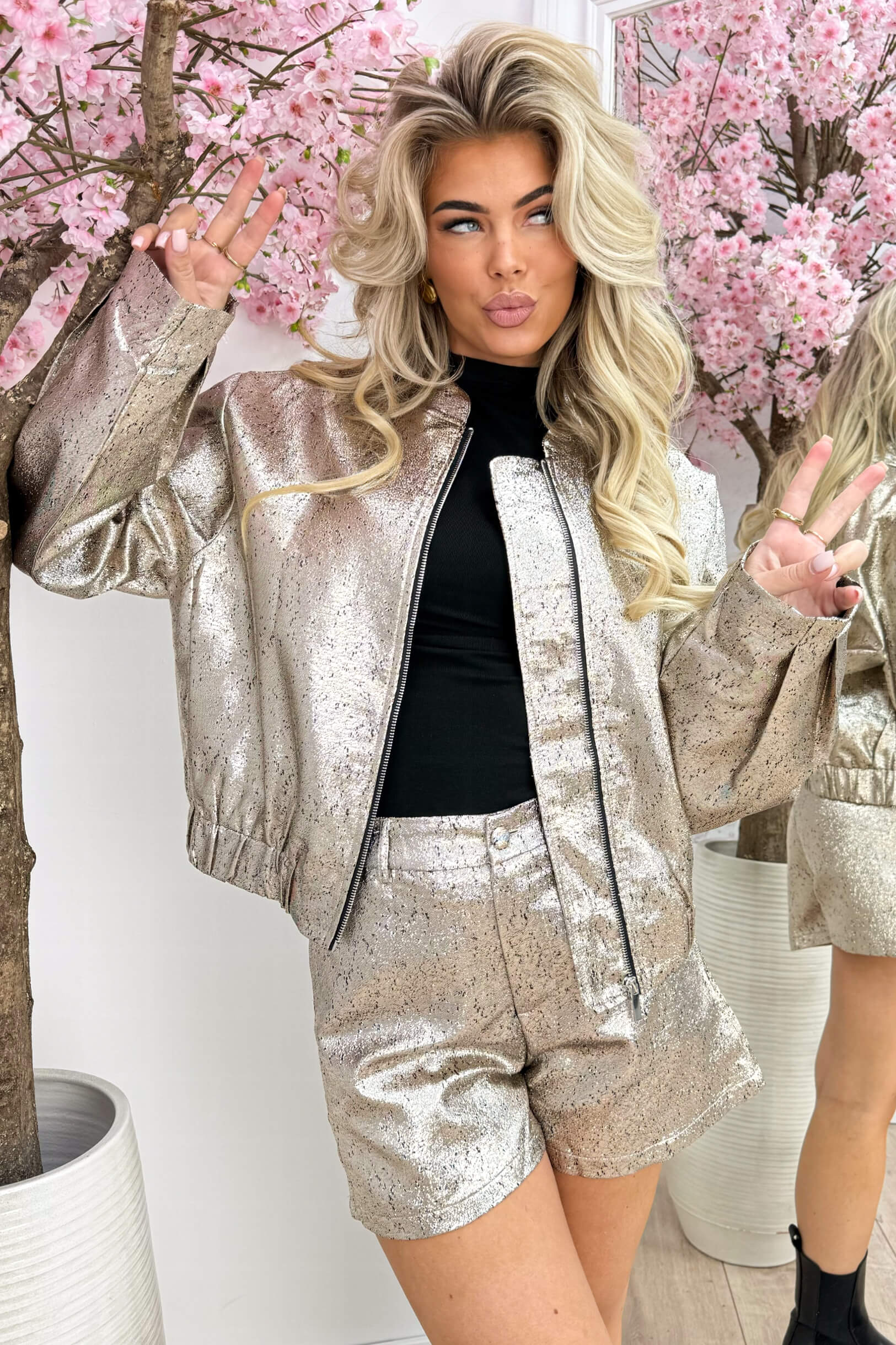 Golden girl bomber - Goud