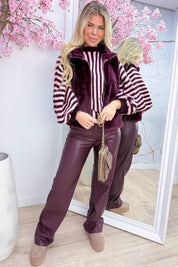 Fur the love of it gilet - Bordeaux