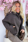 Fall for me vilt jacket - Bruin