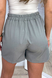 Silver heart skort - Dk. taupe