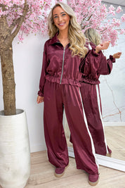 When silky meets toff co-ord - Bordeaux