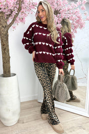 Made with love trui - Bordeaux