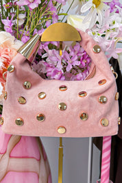 Golden stud bag - Roze