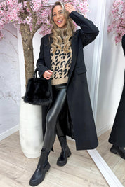 Soft and simple vilt trenchcoat - Zwart