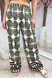 Tulum flowy pants (Incl. riem) - Army