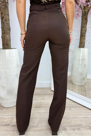 Straight leg pantalon - Bruin