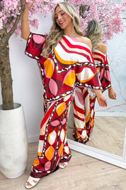 Malta silky co-ord - Bordeaux