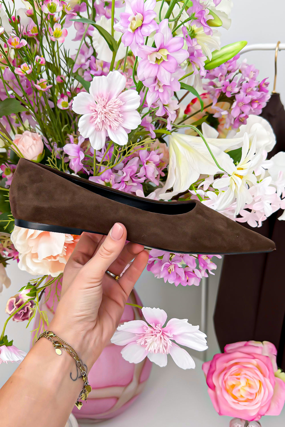 Suede point loafers - Bruin