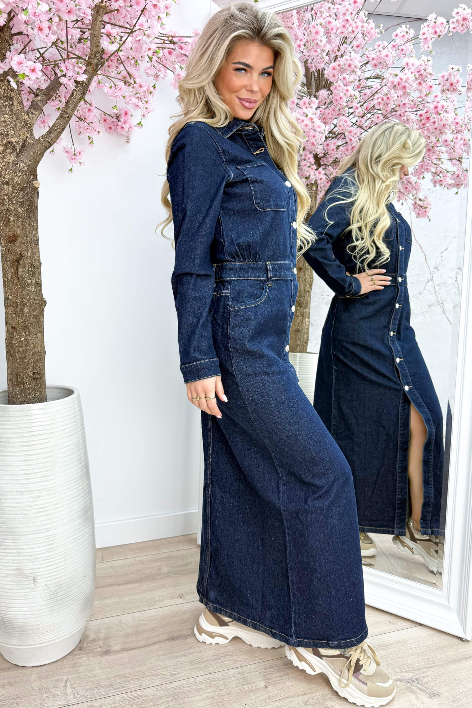 Denim diva maxi dress - Jeans blue