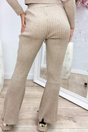Number one ribbed pants - Lt. taupe