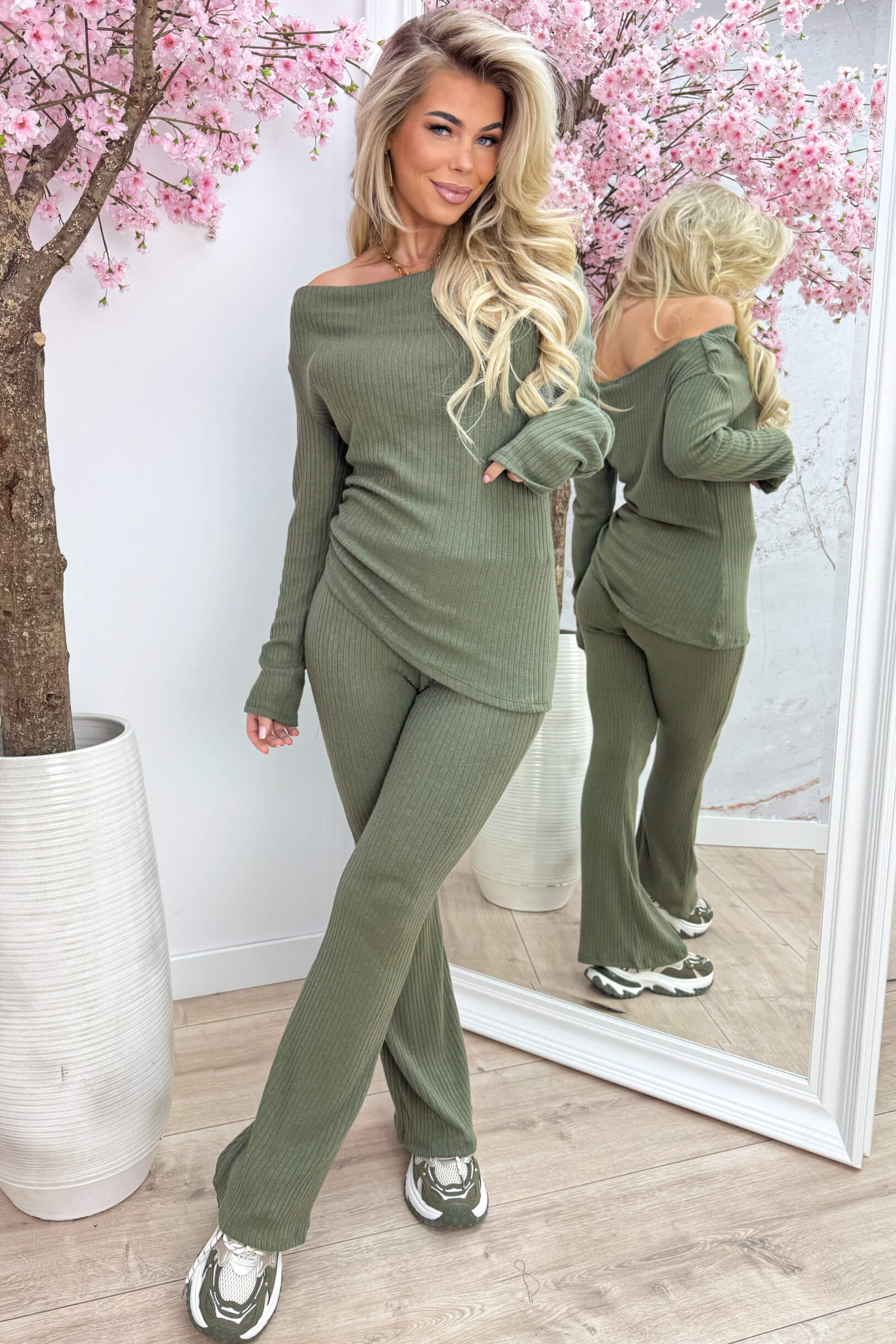 Feeling fab comfy co-ord - Army
