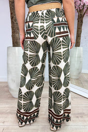 Tulum flowy pants (Incl. riem) - Army