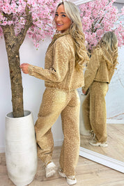 Spot me in style denim co-ord - Taupe