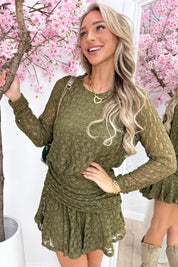 Flawless lace dress - Army