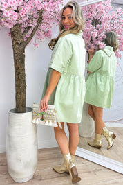 Cute in denim dress - Olijf