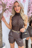 Lace me speechless topje - Bruin