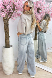 Basic puff topje - Taupe