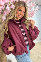 Puffy season bomber - Bordeaux