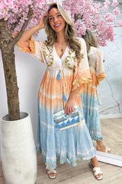 Havana beach dress - Lt. oranje