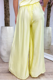 Silky basic pants - Geel