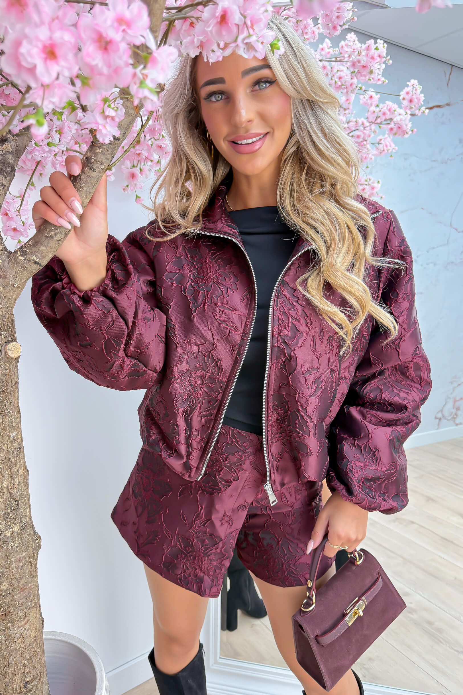 Wild at rose bomber - Bordeaux