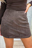New favorite suede look skort - Brown