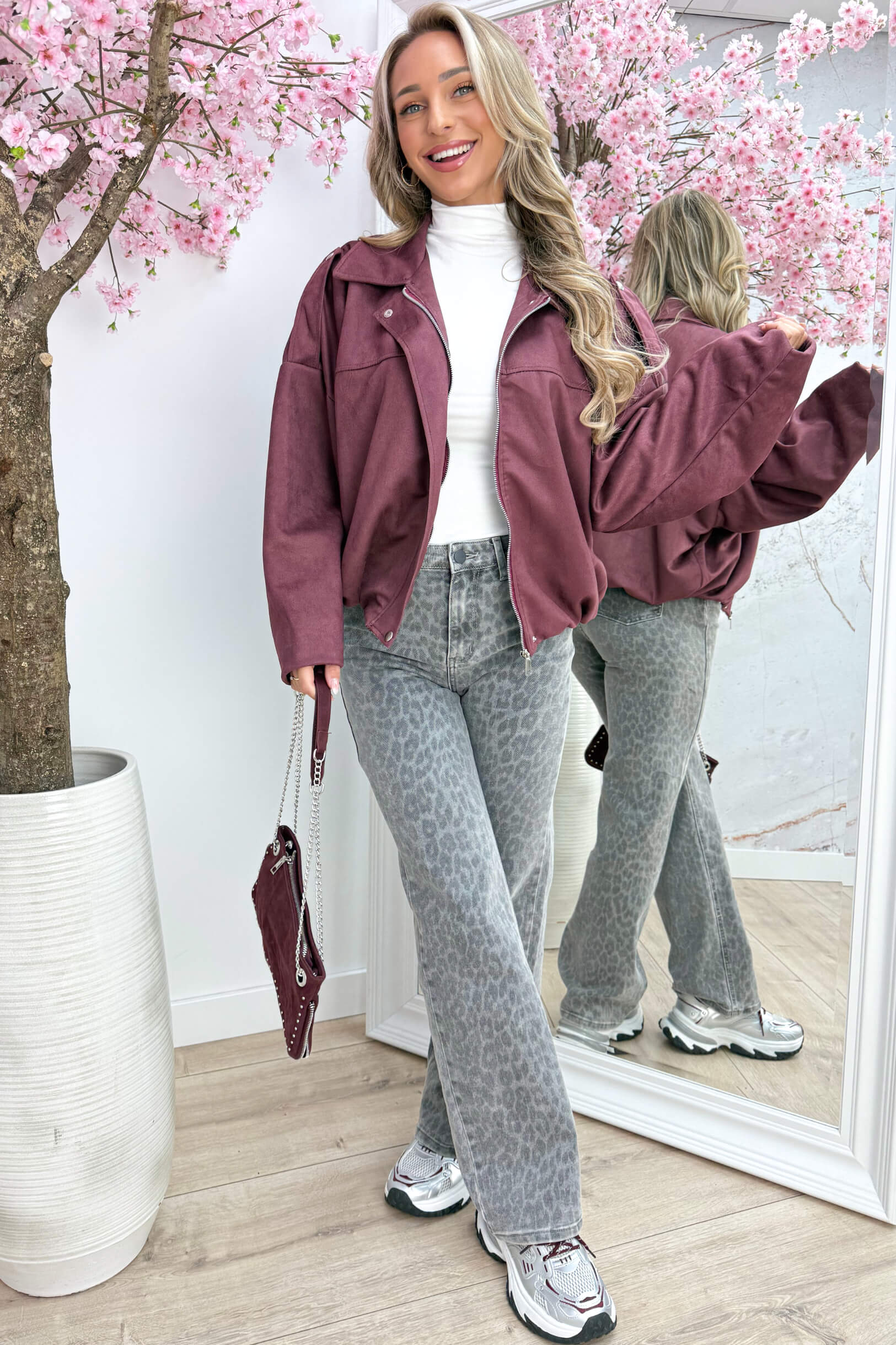 Lovin’ suede bomber - Bordeaux