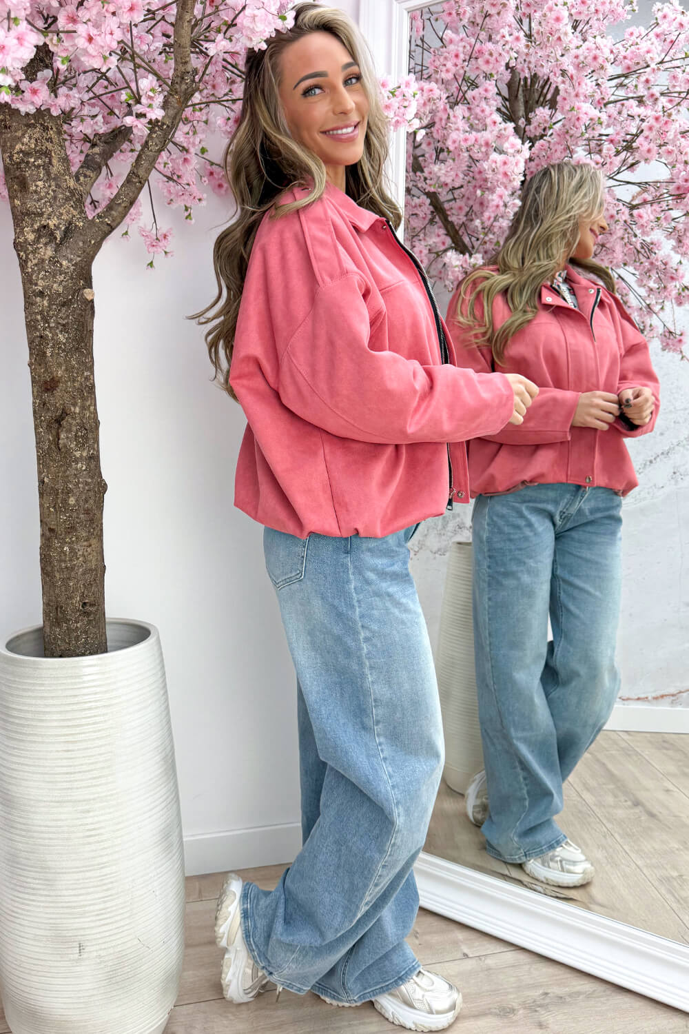 MWL Suede look bomber - Koraal