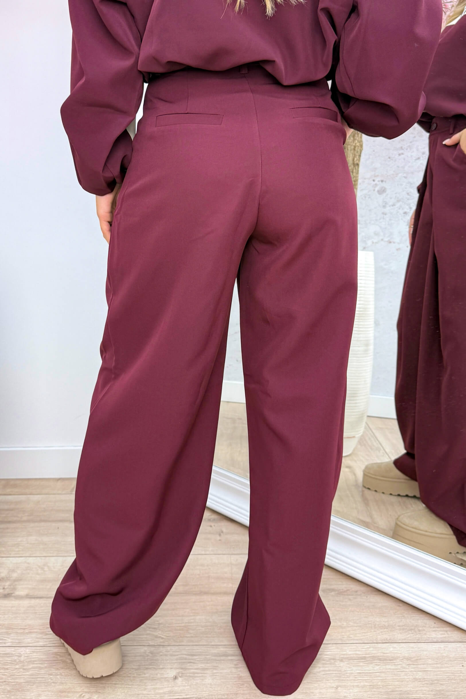 She means business pantalon - Bordeaux