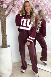 Ny Oversized Sweater - Bordeaux