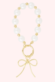 Bow bliss bag charm - Wit