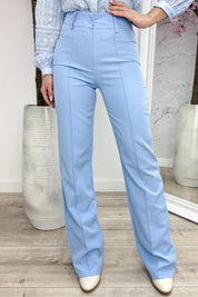 Straight leg stripe pantalon - Sky blue