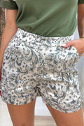 Deluxe paisley shorts - Lt. gray