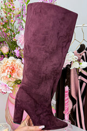 Suede luxury heels - Bordeaux