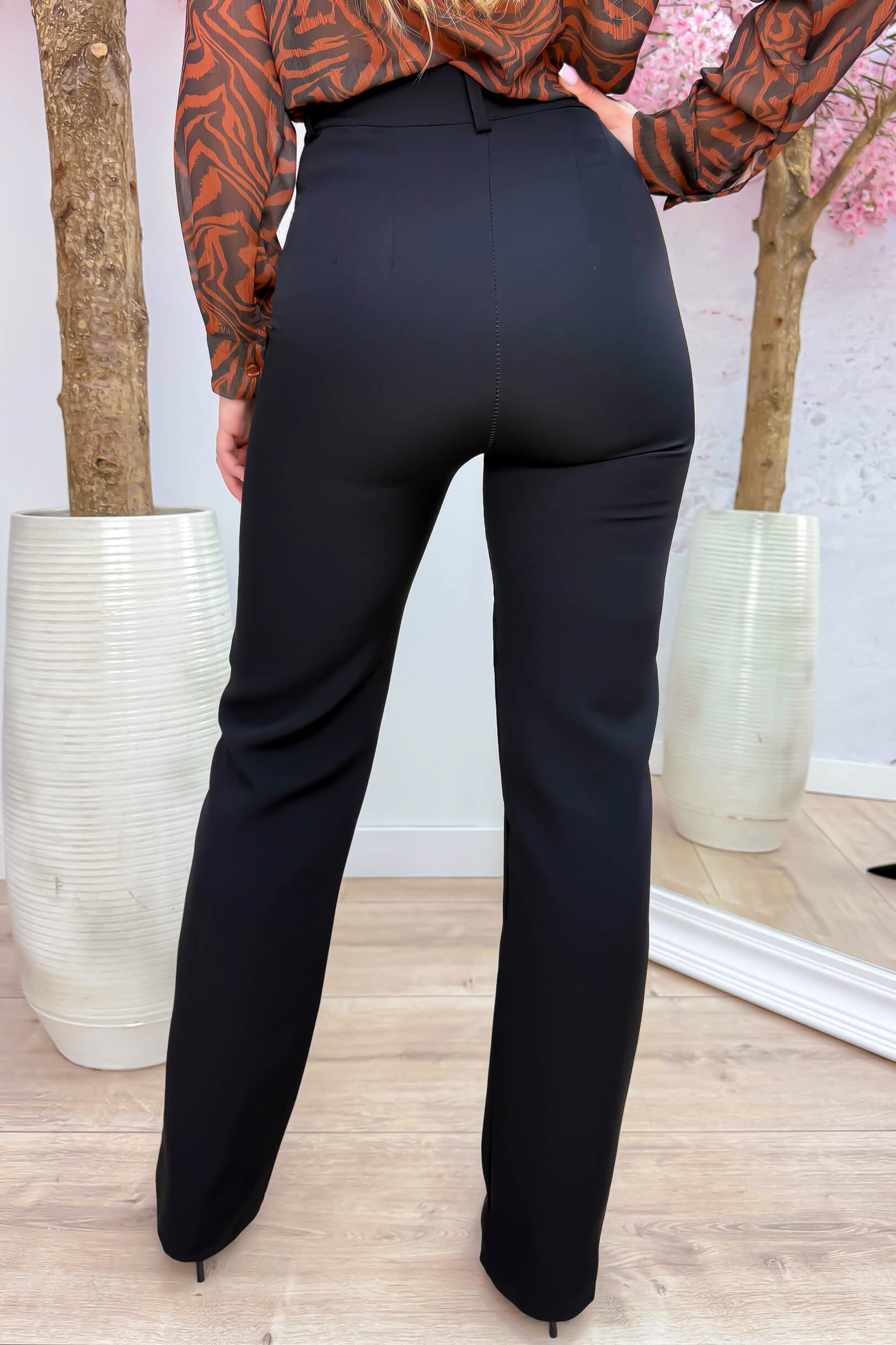 The straight leg pantalon - Zwart
