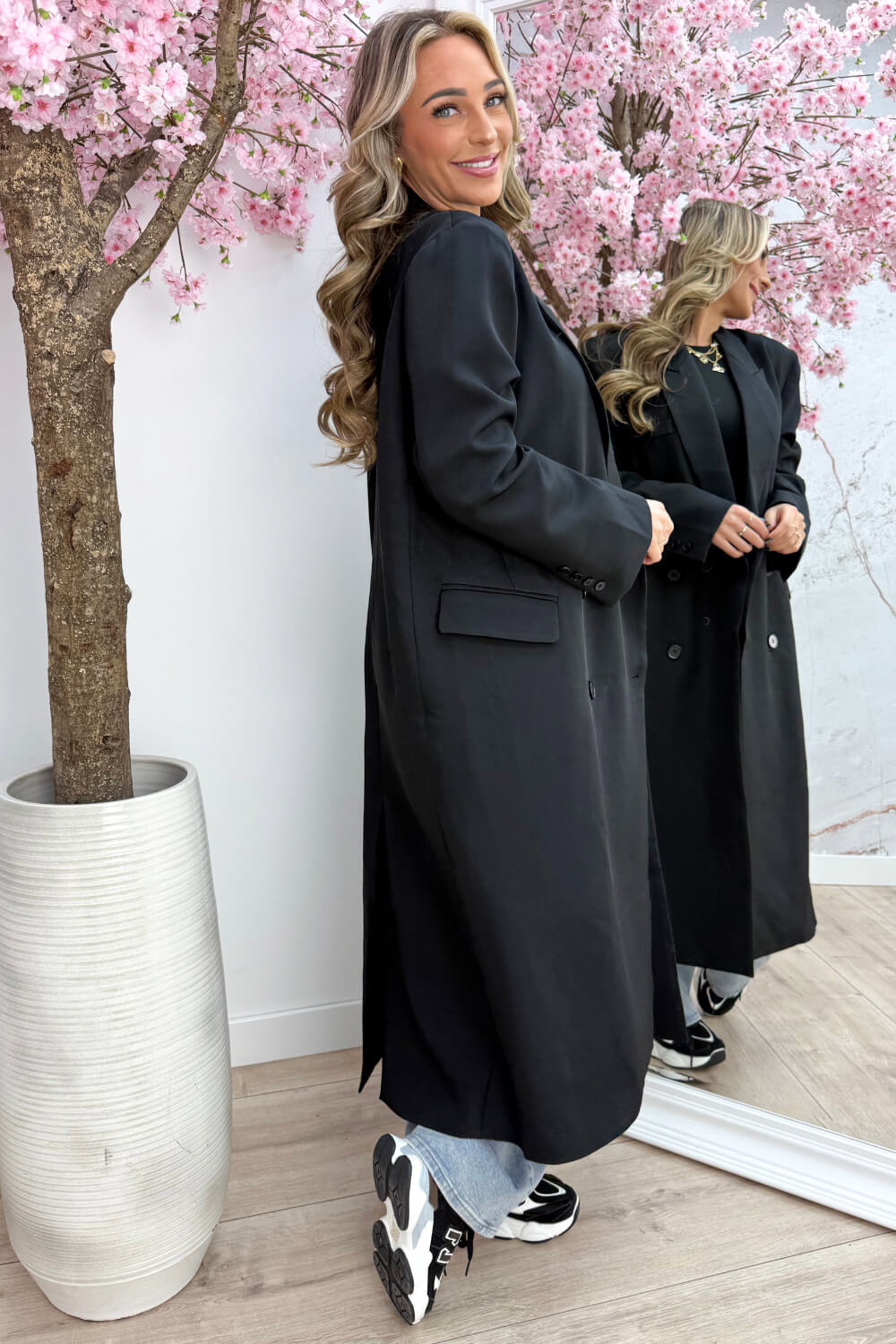 On the go trenchcoat - Zwart