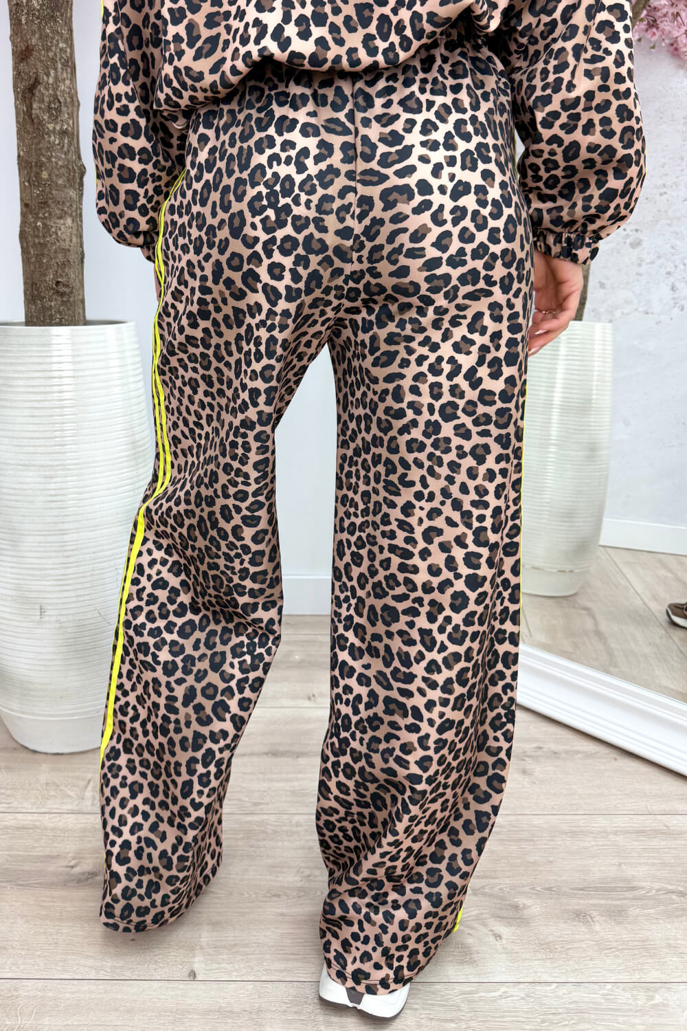 Leopard stripe jogger - Geel
