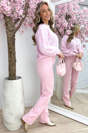 Little hearts trui - Lollypop roze