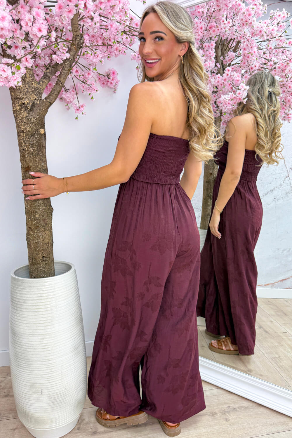Tropical dream jumpsuit - Bordeaux